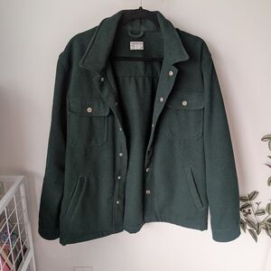 Frank & Oak Green Lightweight Casual Jacket